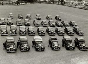 Royal Tour Fleet of Cars from Archives NZ